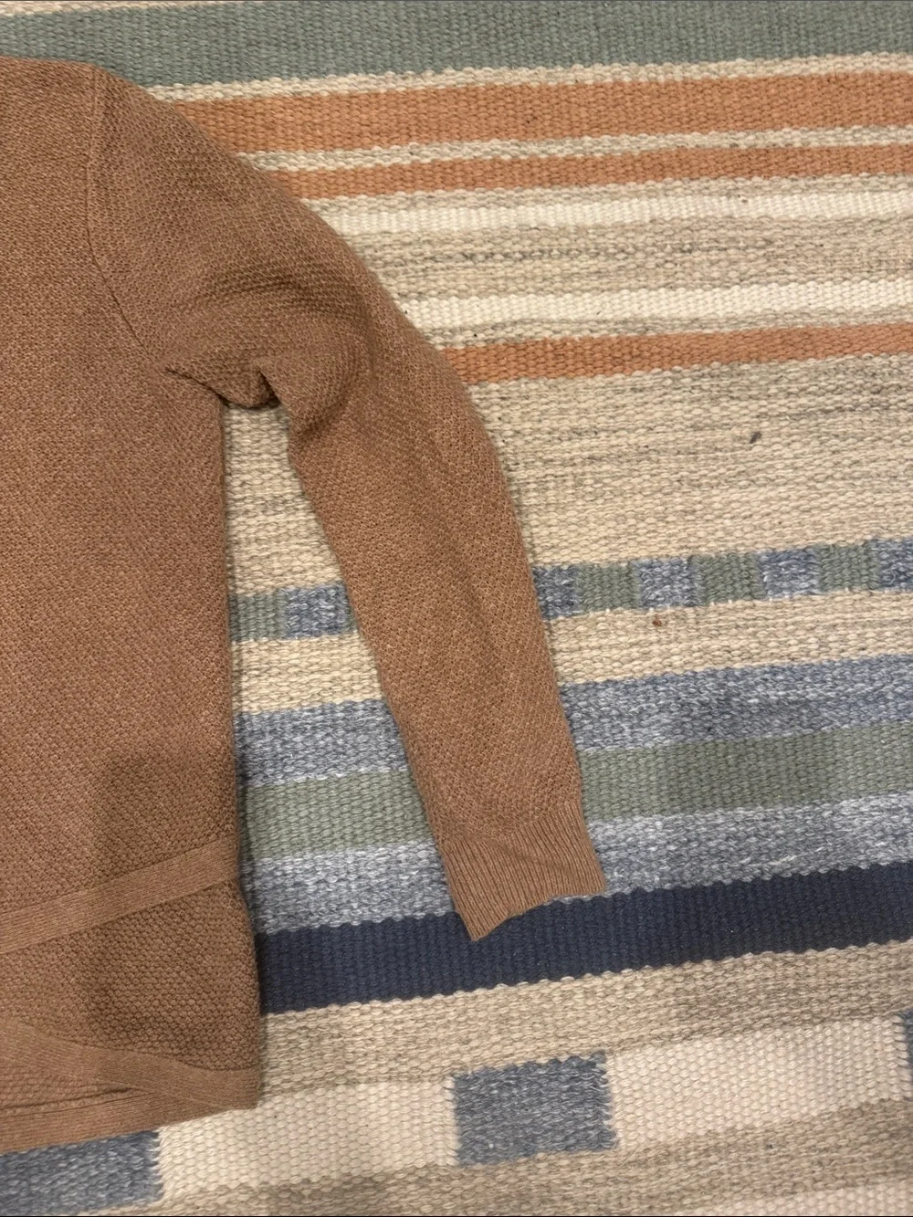 Madewell Waffle-Knit Crewneck Sweater in Camel Brown - Picture 4 of 6
